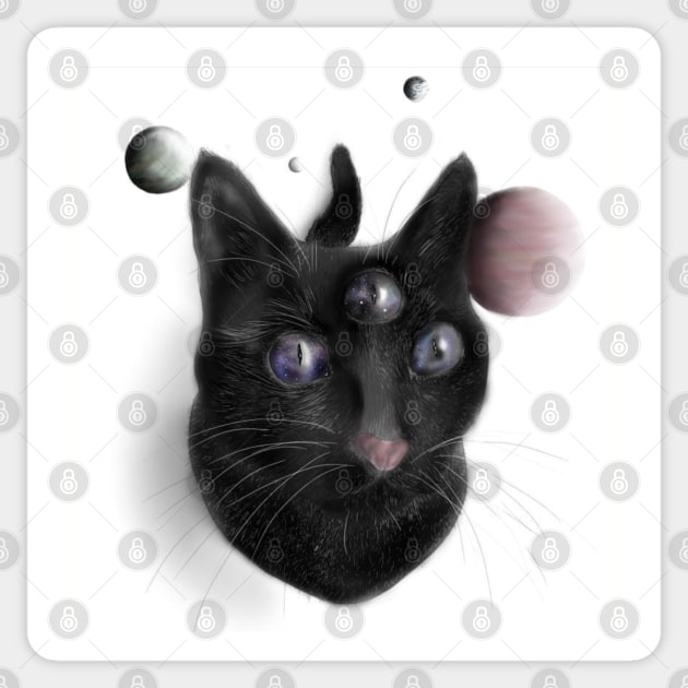 Galaxy Cat Sticker by BryAnna